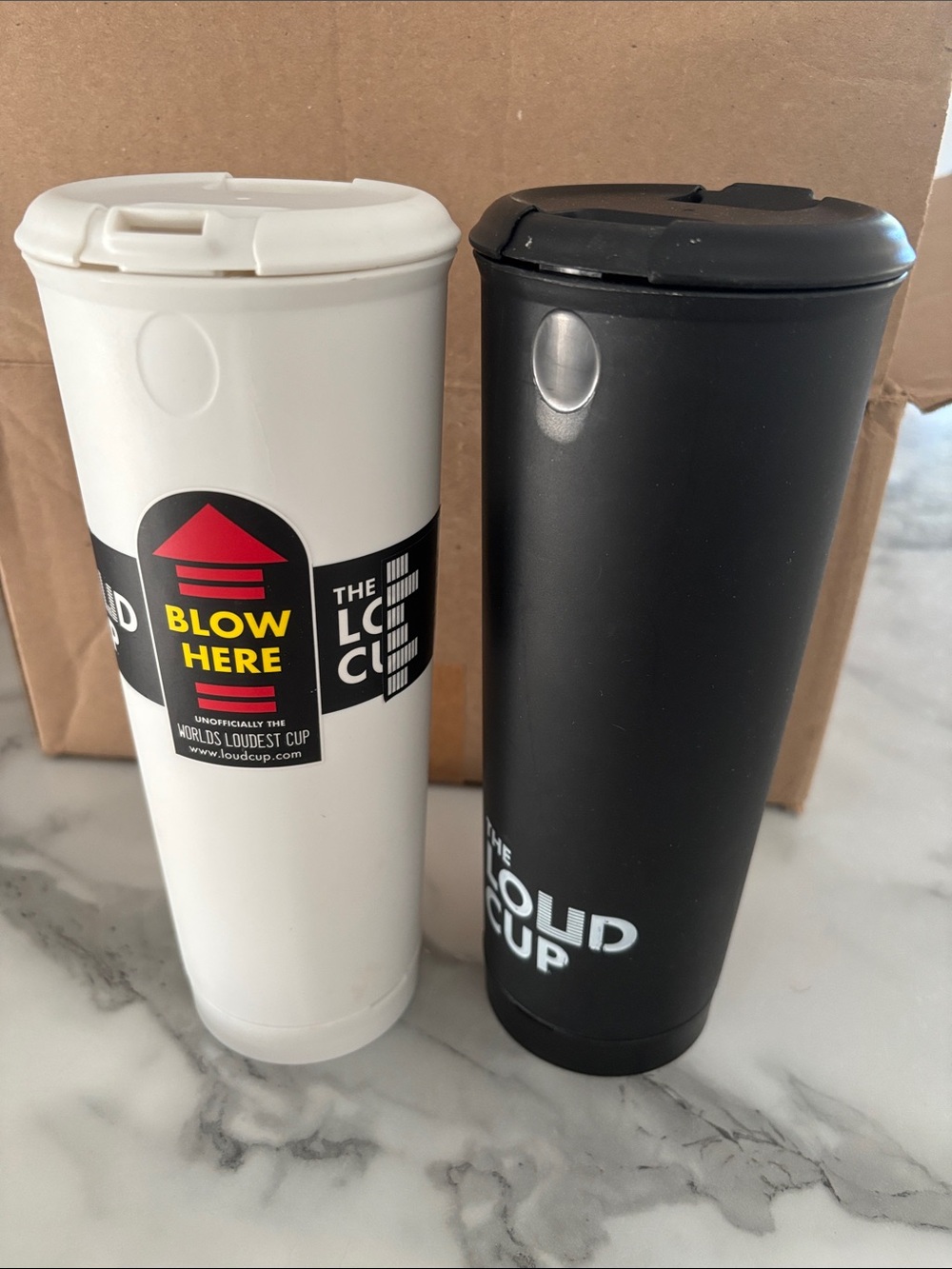 The loud cup Travel Tumbler - Black and White Set - Picture 2 of 2